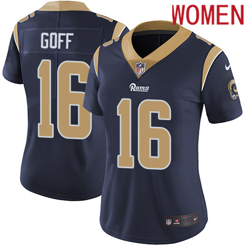 2019 Women Los Angeles Rams #16 Goff dark blue Nike Vapor Untouchable Limited NFL Jersey